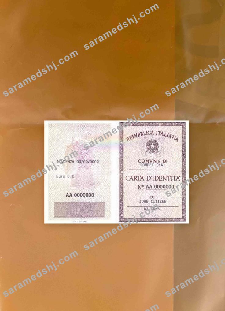 Italy Identity Card (La Carta D’Identita’ Italiana) photolook FRONT